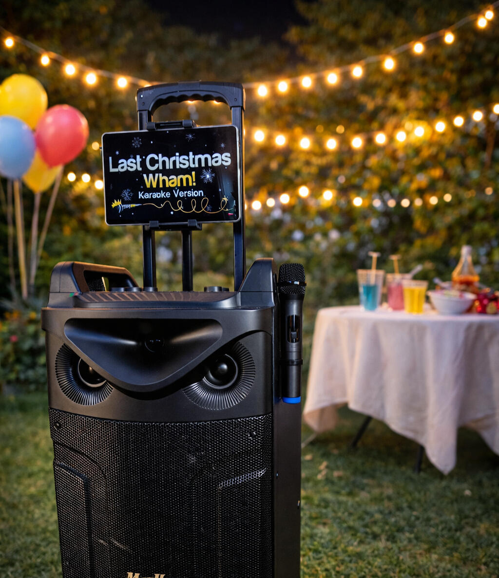 Karaokeanlage mieten Nürnberg | Ab 99 € pro Tag Karaokeanlage in Nürnberg mieten – ideal für Kindergeburtstag, Hochzeit und Firmenfeier. Ab 99 € pro Tag. Jetzt Termin per WhatsApp anfragen!